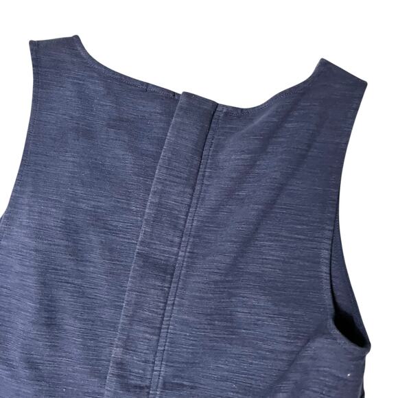 J. Crew Sleeveless Peplum Top Navy Blue Cotton Hidden Zipper S (2783) - Picture 6 of 7